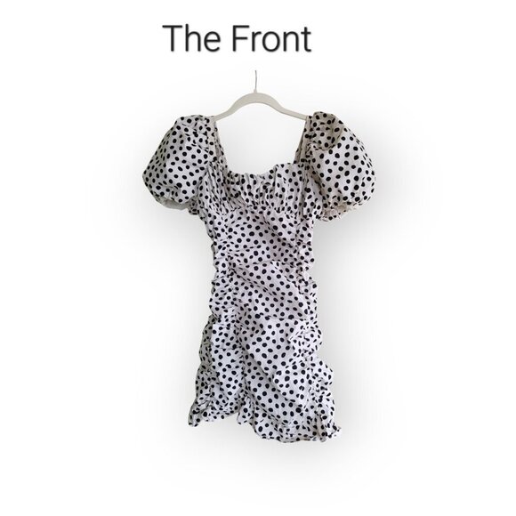 ZARA s/s Polka Dot Puff Sleeve Mini Dress Size M - Picture 7 of 16